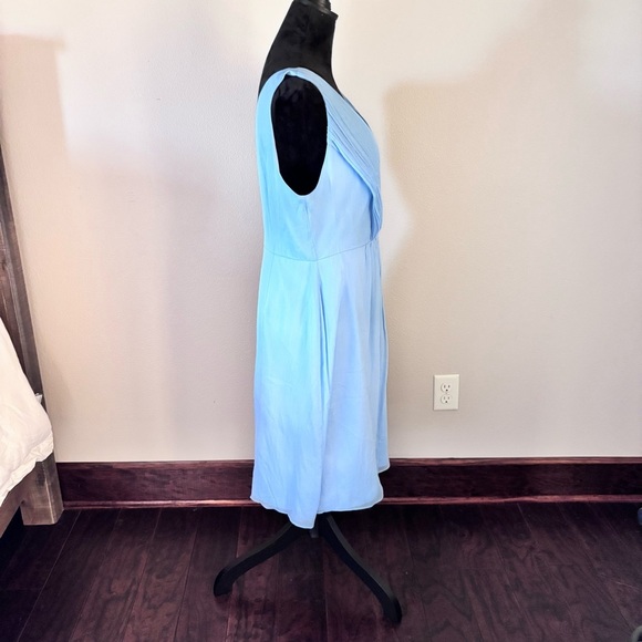 J Crew Louisa Midi Dress,100% Silk,Baby Blue,FairyCore Balletcore Y2K Bridesmaid - Picture 10 of 12